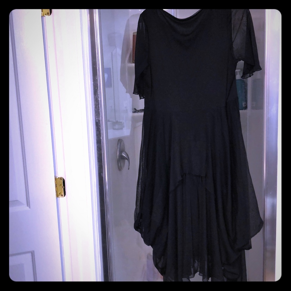 Black asymmetrical dress